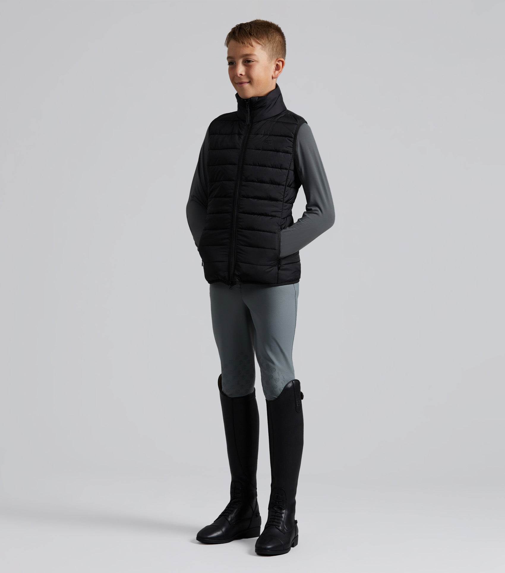 Premier Equine Dante Junior Unisex Gilet Black - N P Equestrian & Pet Supplies Ltd