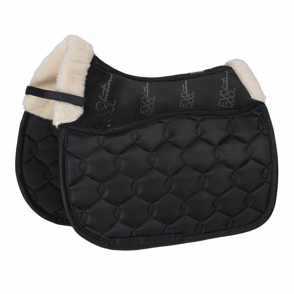 Eskadron GLOSSY EVO-WOOL DRESSAGE Saddle Cloth Black - N P Equestrian & Pet Supplies Ltd