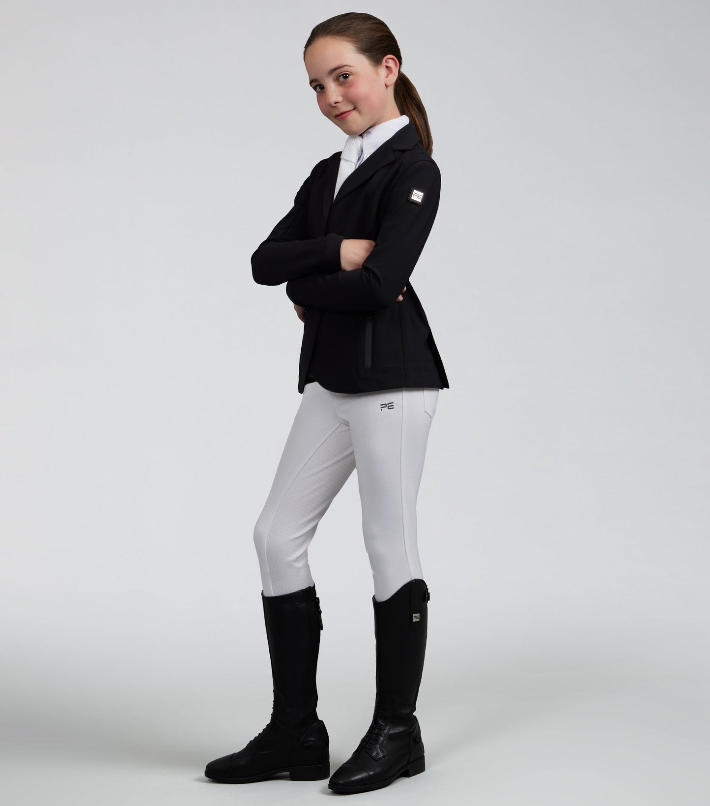 Premier Equine Evinco Girls Competition Jacket Jet Black