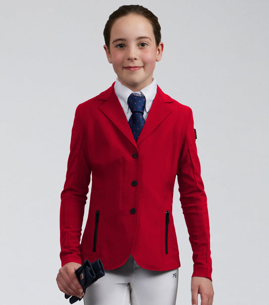 Premier Equine Evinco Girls Competition Jacket London Red