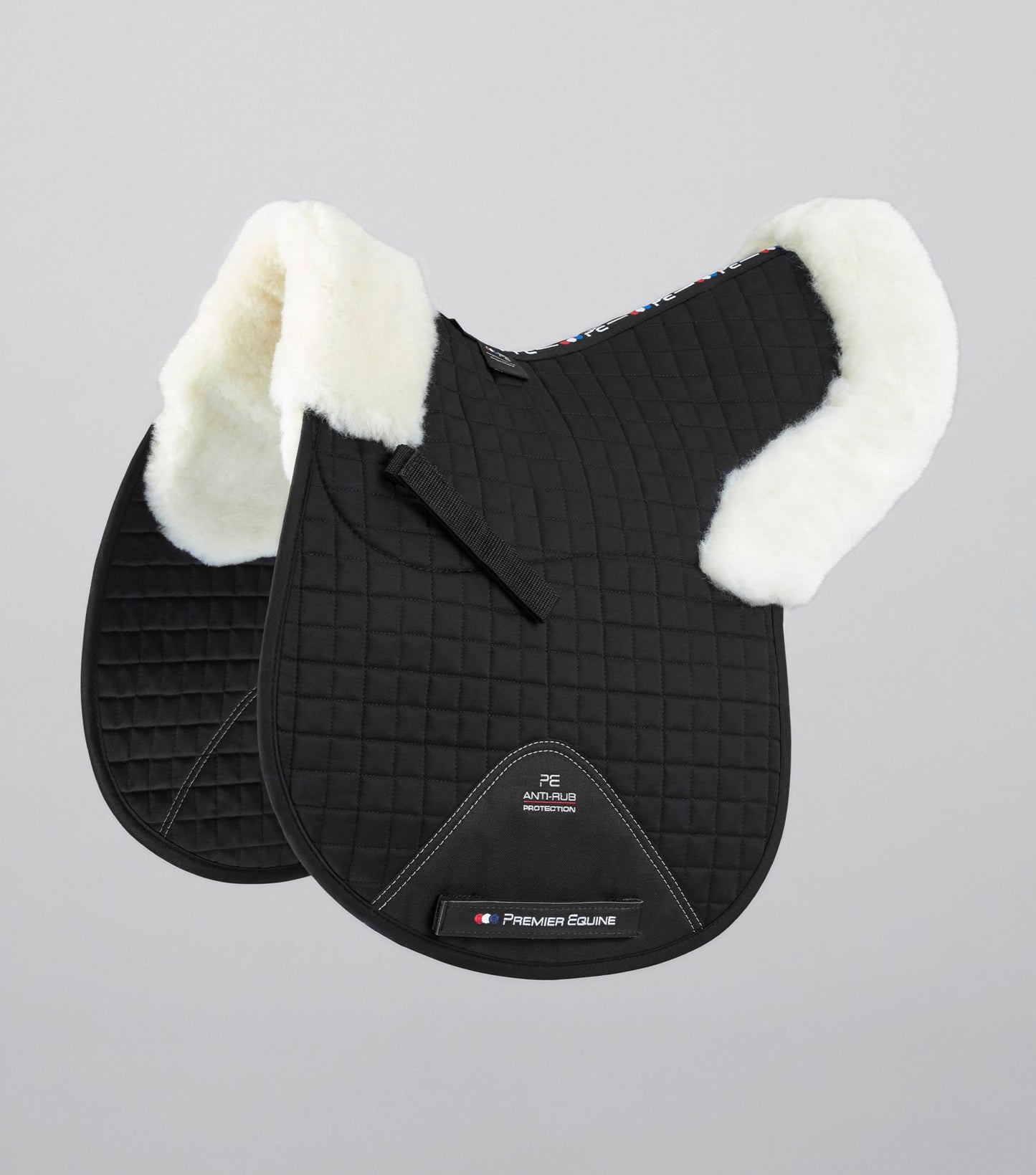 Premier Equine Merino Wool Saddle Pad - GP/Jump Numnah Black/Natural Wool