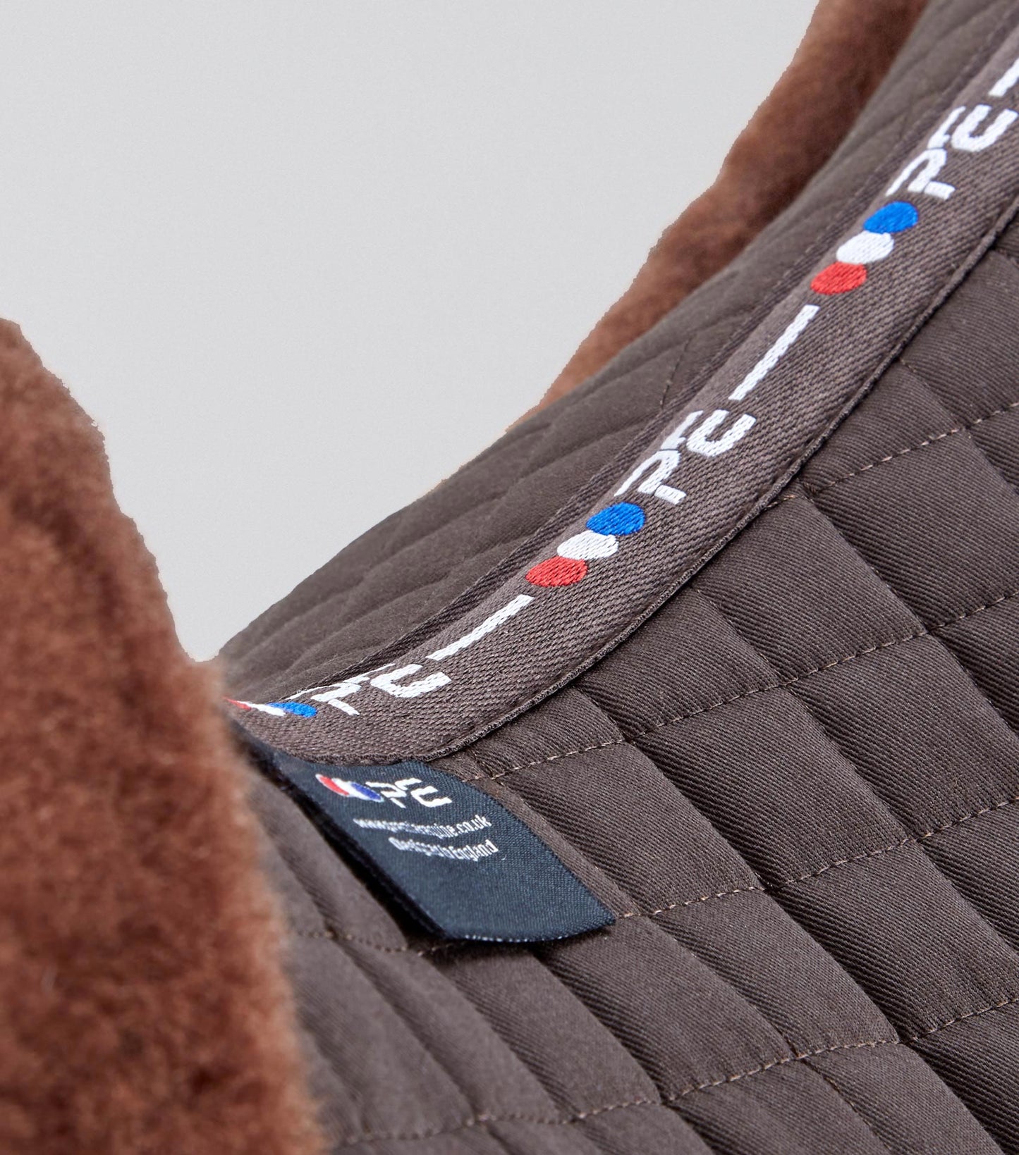 Premier Equine Merino Wool Saddle Pad - GP/Jump Numnah Brown/Brown Wool