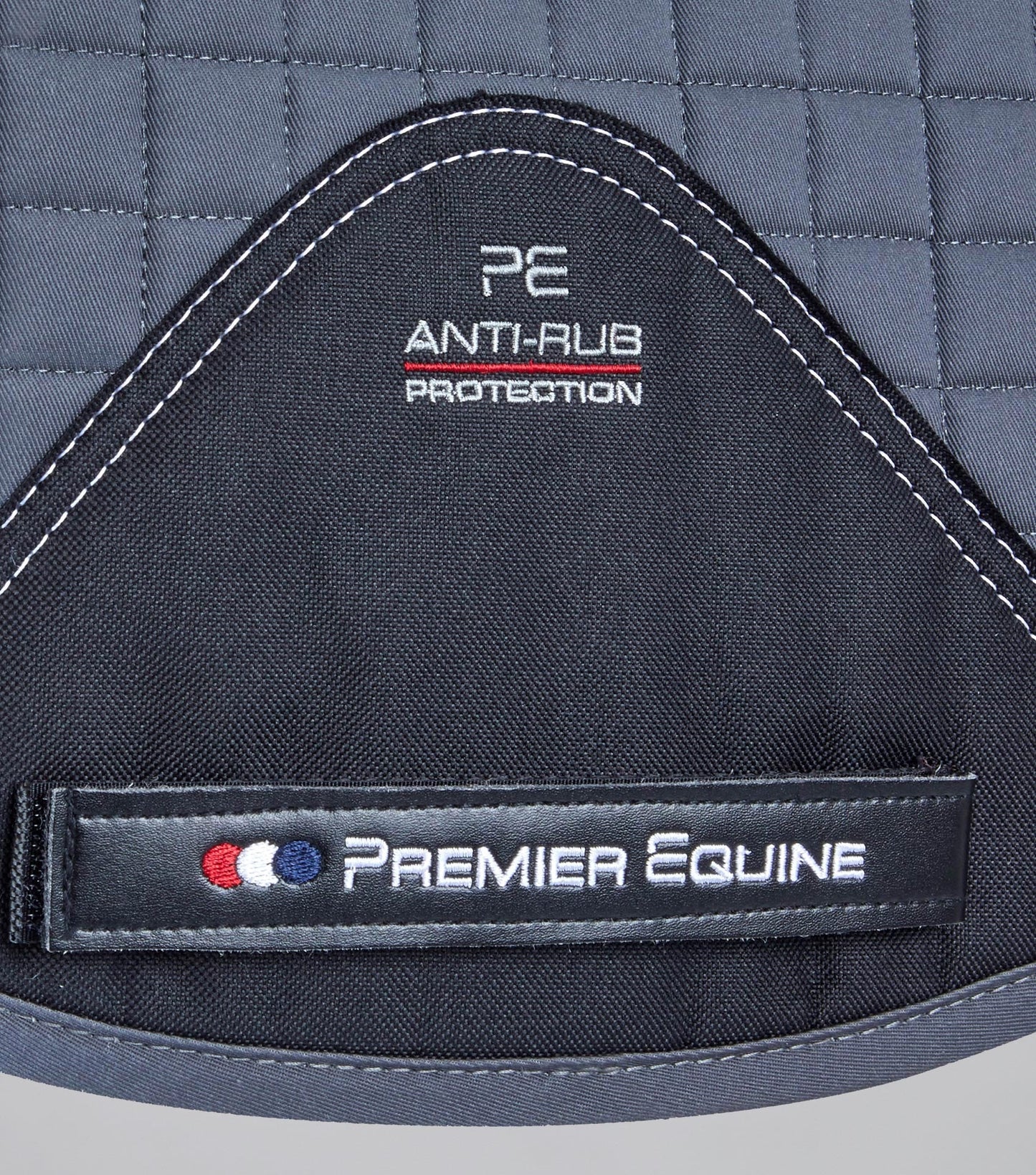 Premier Equine Merino Wool Saddle Pad - GP/Jump Numnah Grey/Black Wool