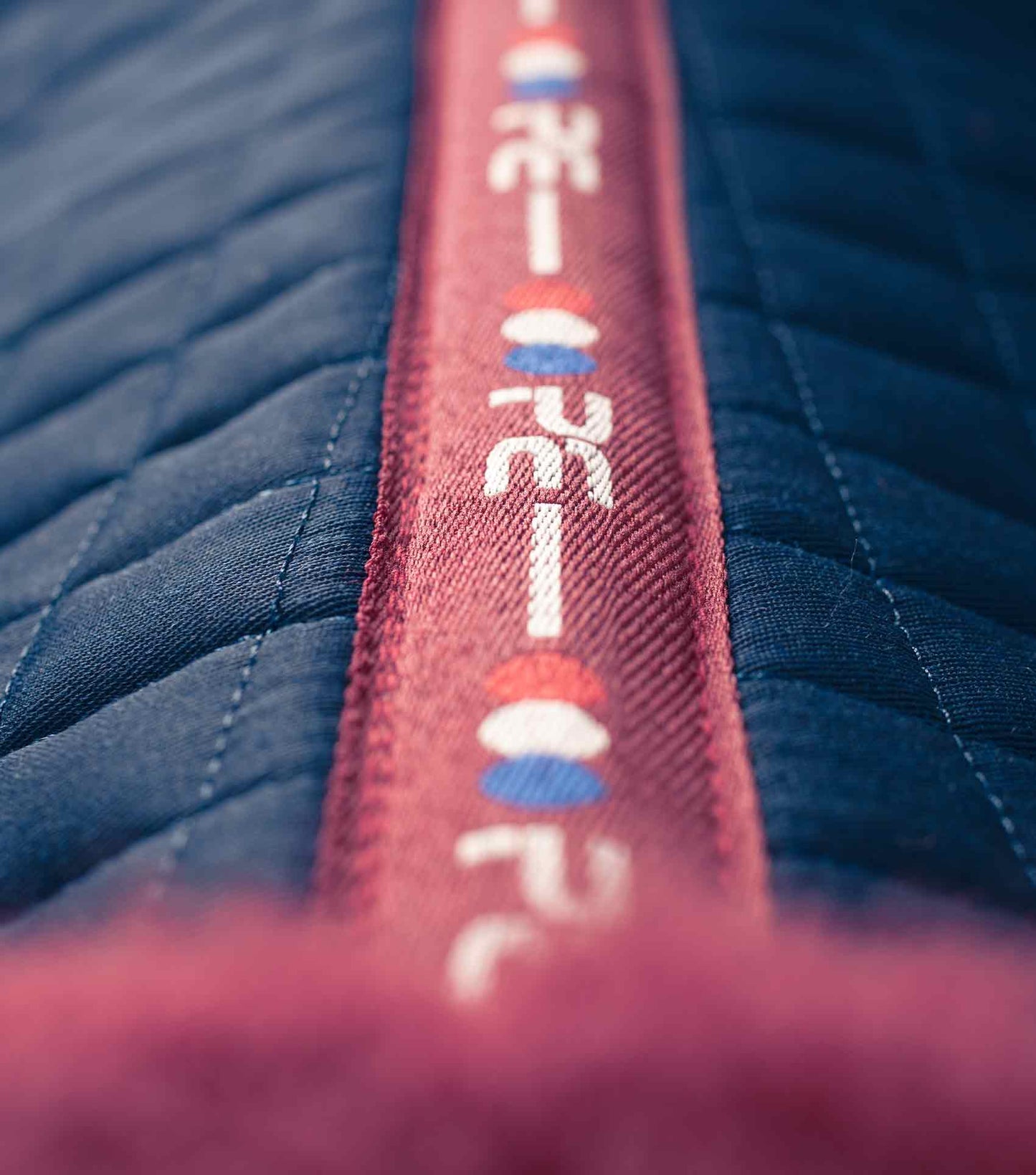 Premier Equine Merino Wool Saddle Pad - GP/Jump Numnah Navy/Burgundy Wool