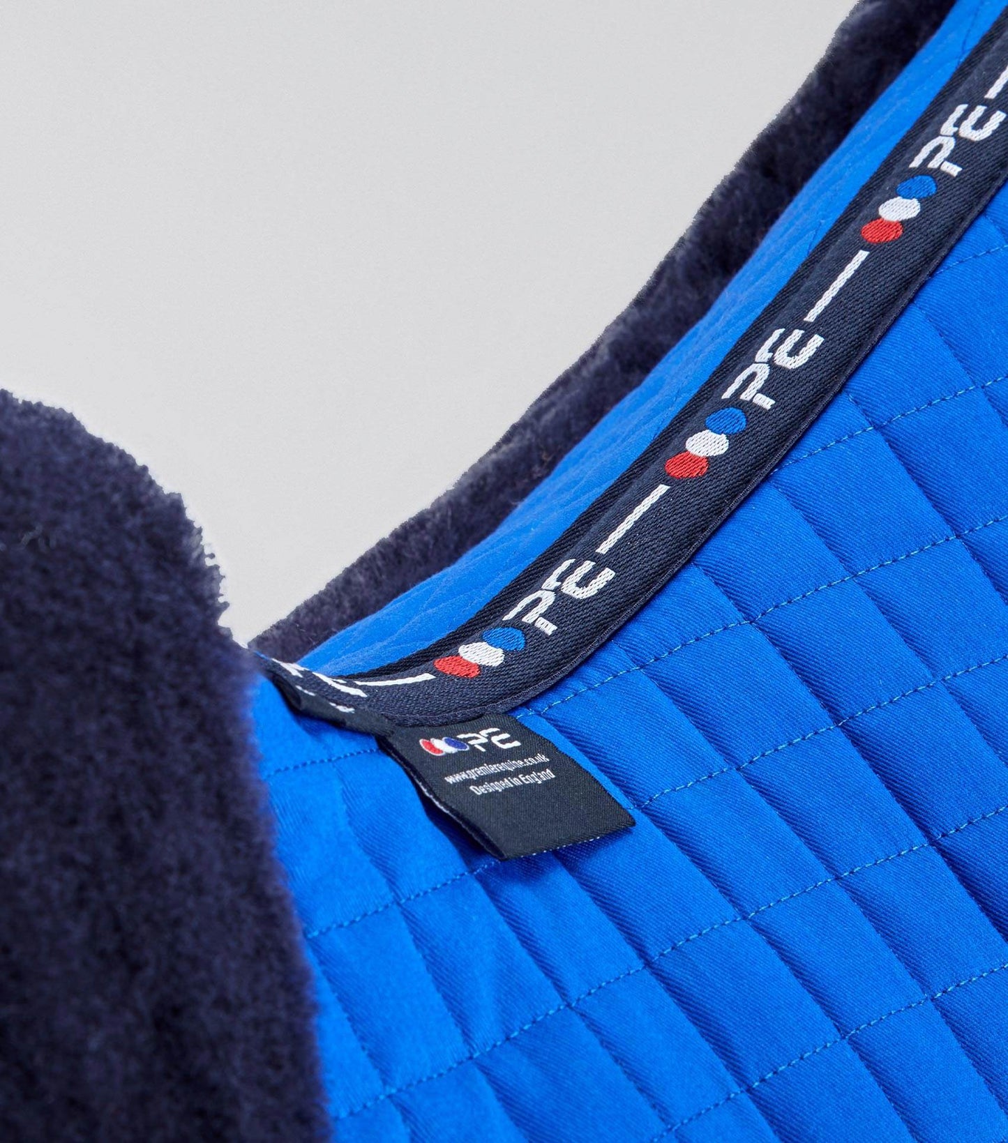 Premier Equine Merino Wool Saddle Pad - GP/Jump Numnah Royal Blue/Navy Wool - N P Equestrian & Pet Supplies Ltd