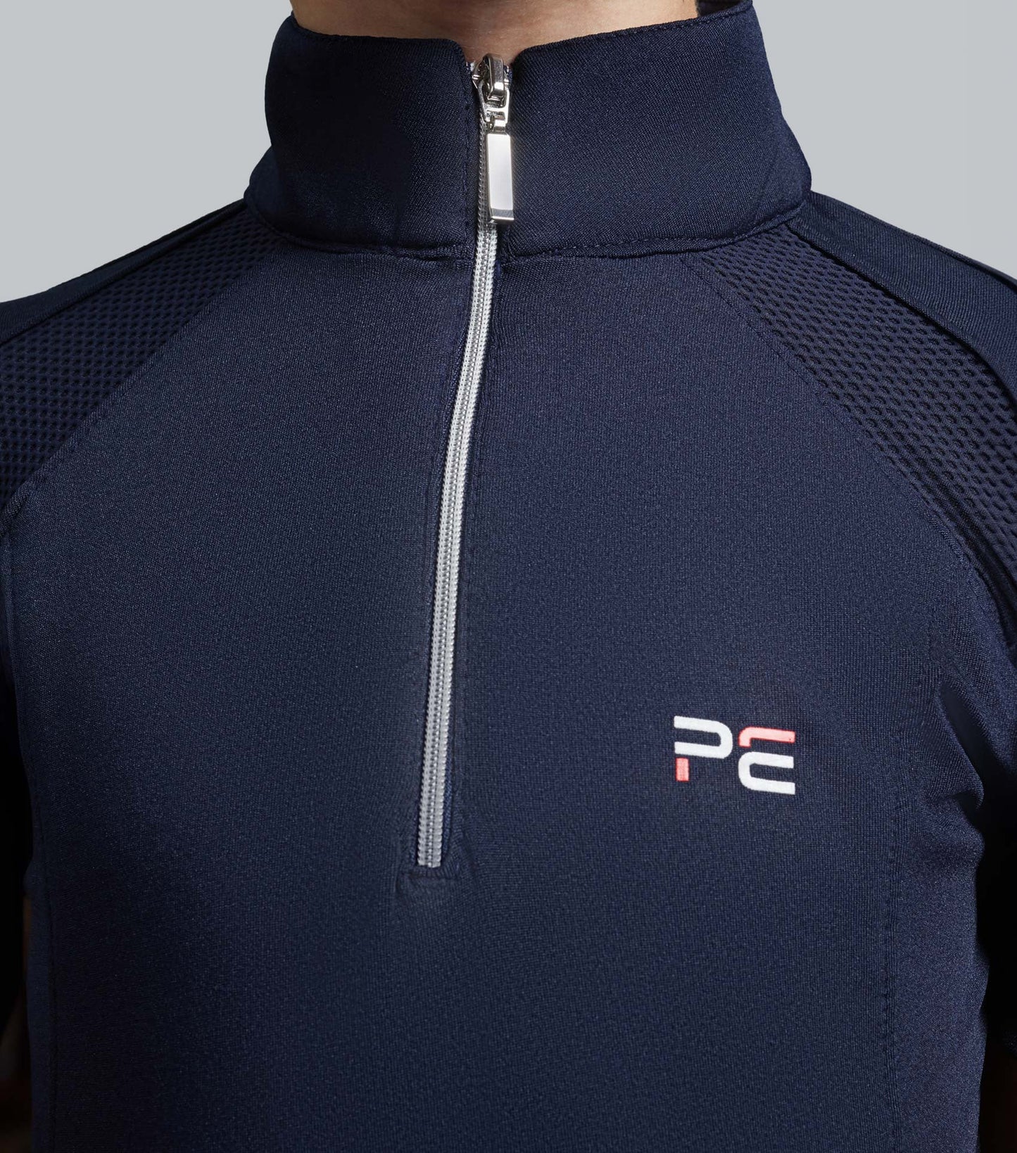 Premier Equine Mini Remisa Girl's Technical Short Sleeve Riding Top Navy