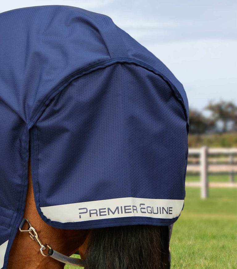 Premier Equine Stratus 600D Series 0g Turnout Rug with Classic Neck Cover Navy - N P Equestrian & Pet Supplies Ltd
