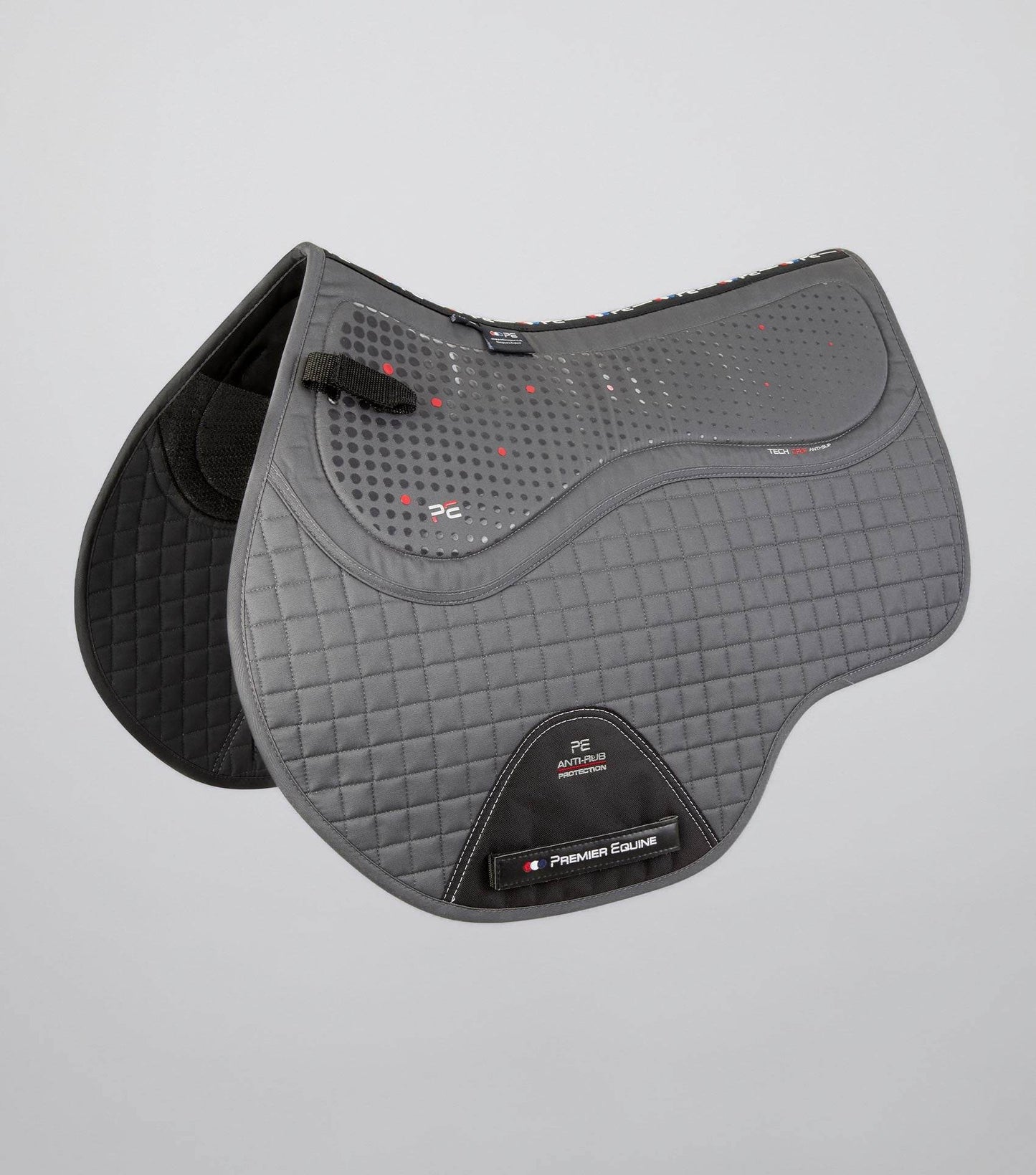 Premier Equine Close Contact Tech Grip Pro Anti-Slip Saddle Pad - GP/Jump Grey - N P Equestrian & Pet Supplies Ltd