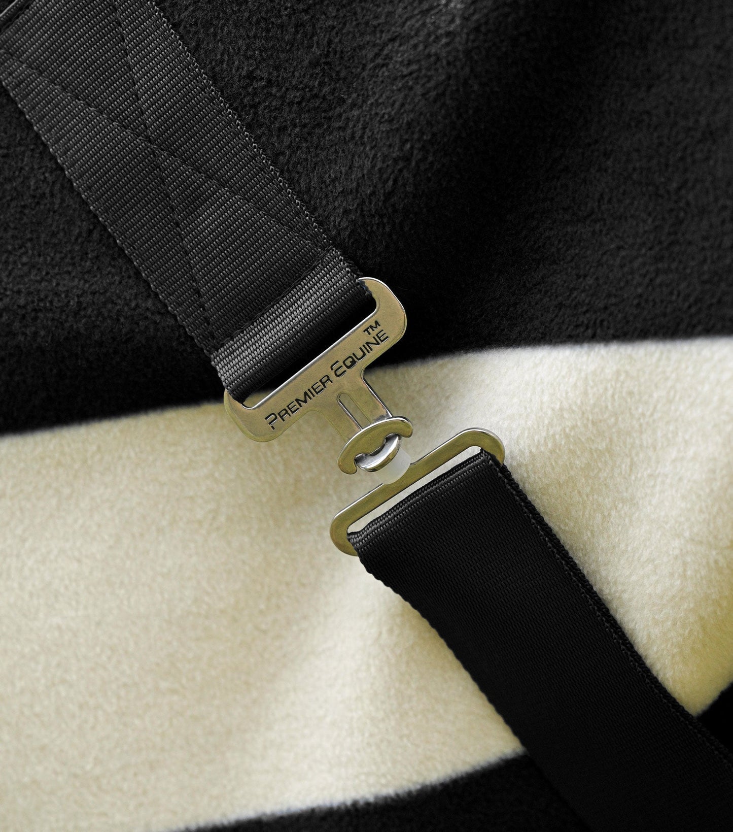 Premier Equine Vellus Horse Fleece Rug Black/White