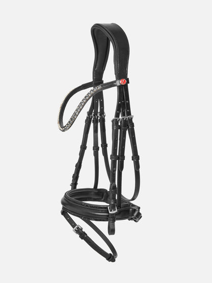Kieffer Snaffle Bridle Grace - Black/Chrome
