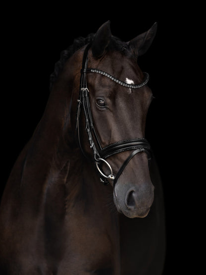 Kieffer Snaffle Bridle Grace - Black/Chrome