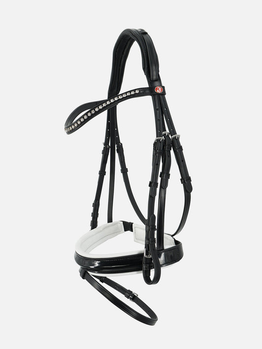Kieffer Snaffle Bridle Comfort Paris - Black/White