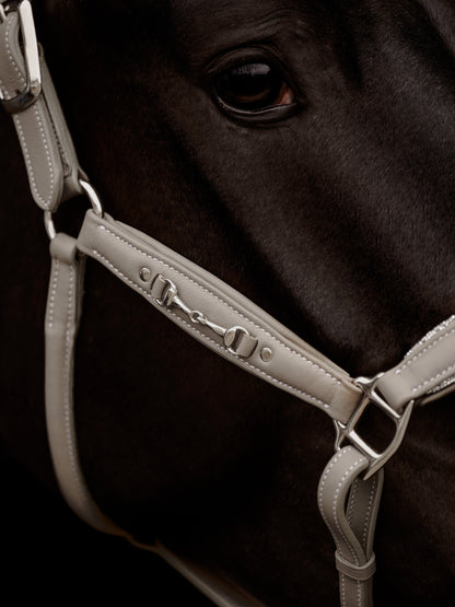 Kieffer Ultrasoft® Leather Headcollar - Taupe/Chrome
