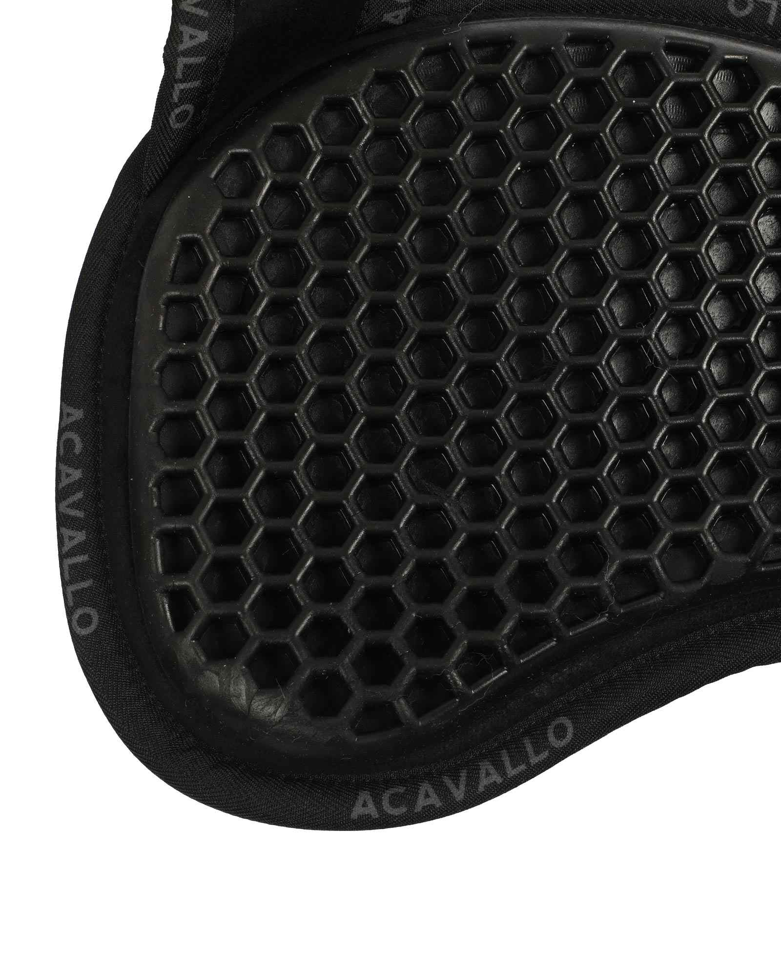Acavallo Pad MF-S WFS Suede Rear Sheepskin Hexagonal Gel Flat - Black/Black