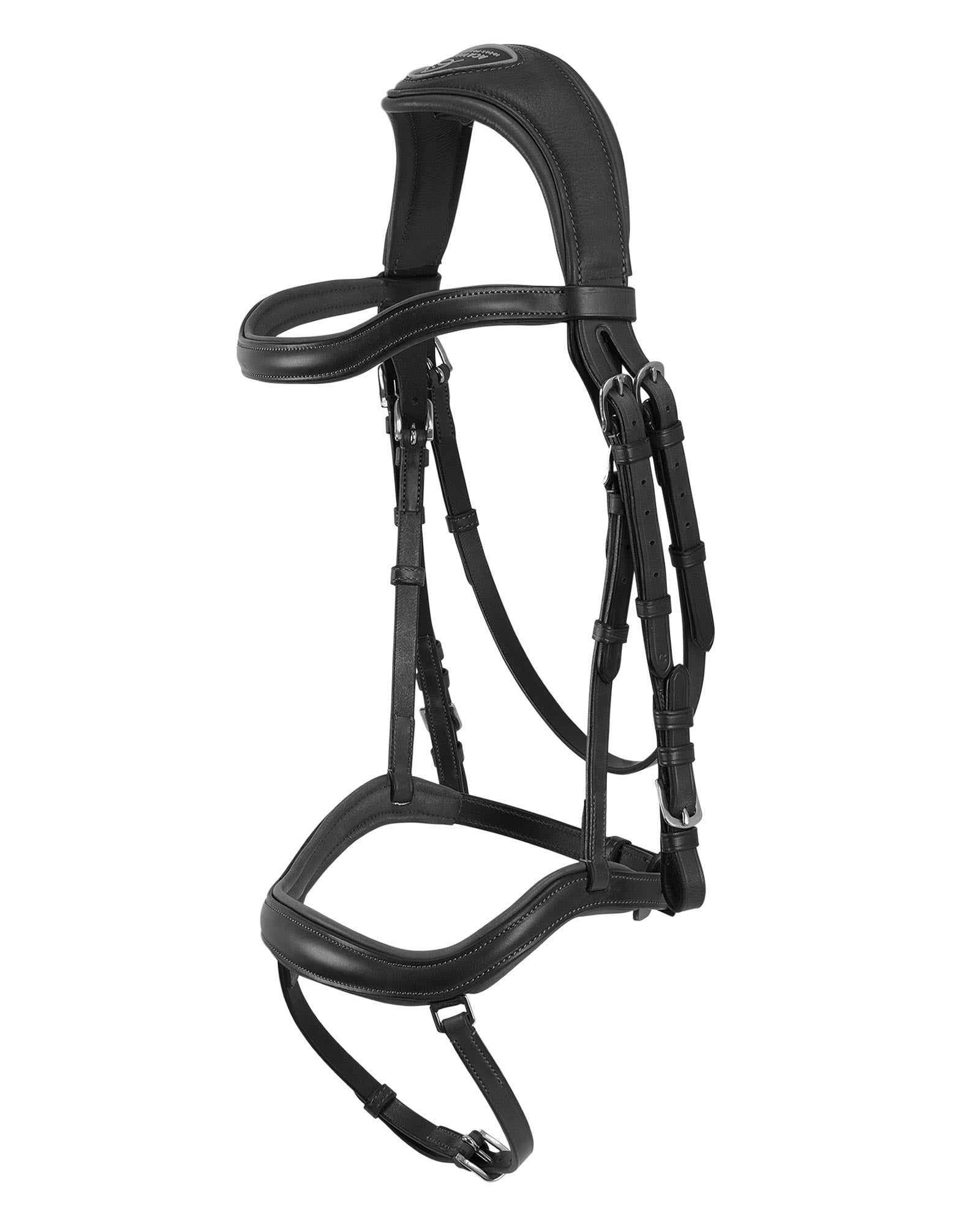 Acavallo Allegoria Anatomic Bridle Black Italian Leather | Equiflair - Snaffle Bridle Horse Leatherwork COB