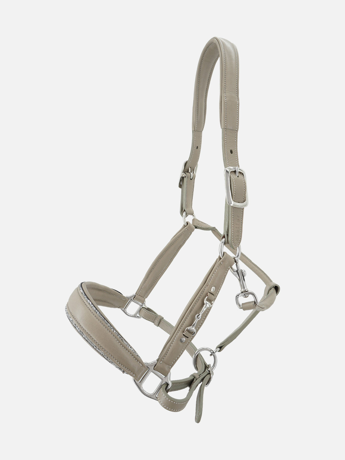 Kieffer Ultrasoft® Leather Headcollar - Taupe/Chrome