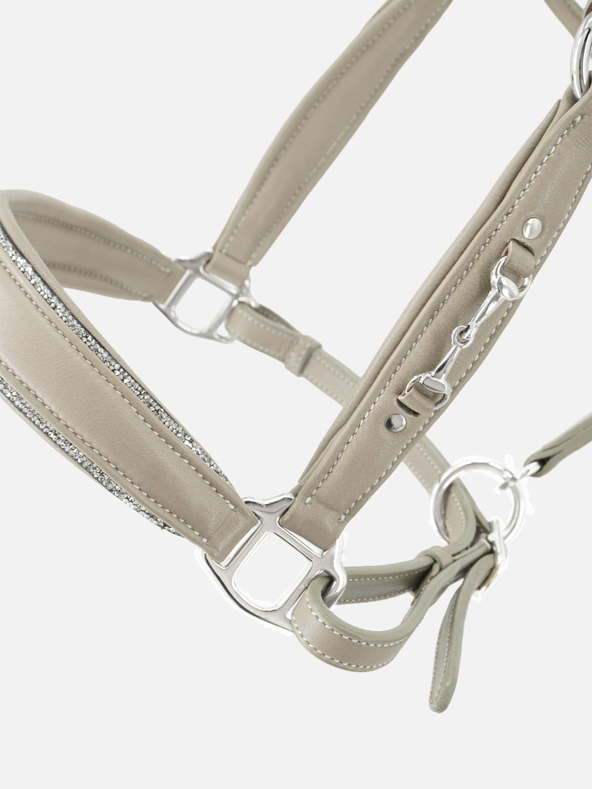 Kieffer Ultrasoft® Leather Headcollar - Taupe/Chrome