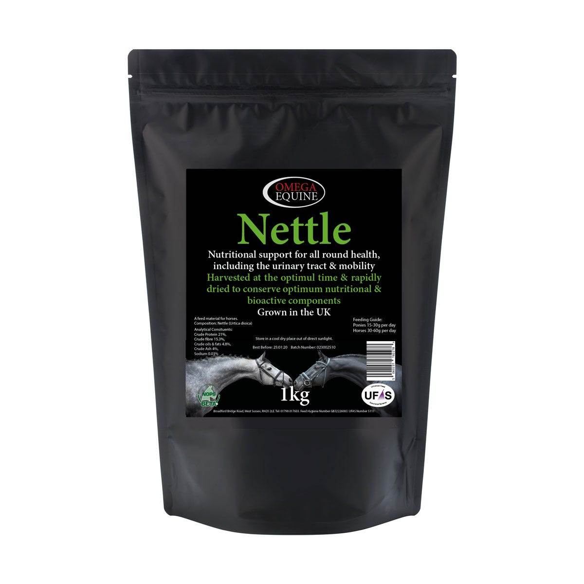 Omega Equine Nettle Leaves - N P Equestrian & Pet Supplies Ltd 