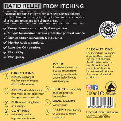 Lincoln Itchy Switchy S.O.S Skin Aid - N P Equestrian & Pet Supplies Ltd 