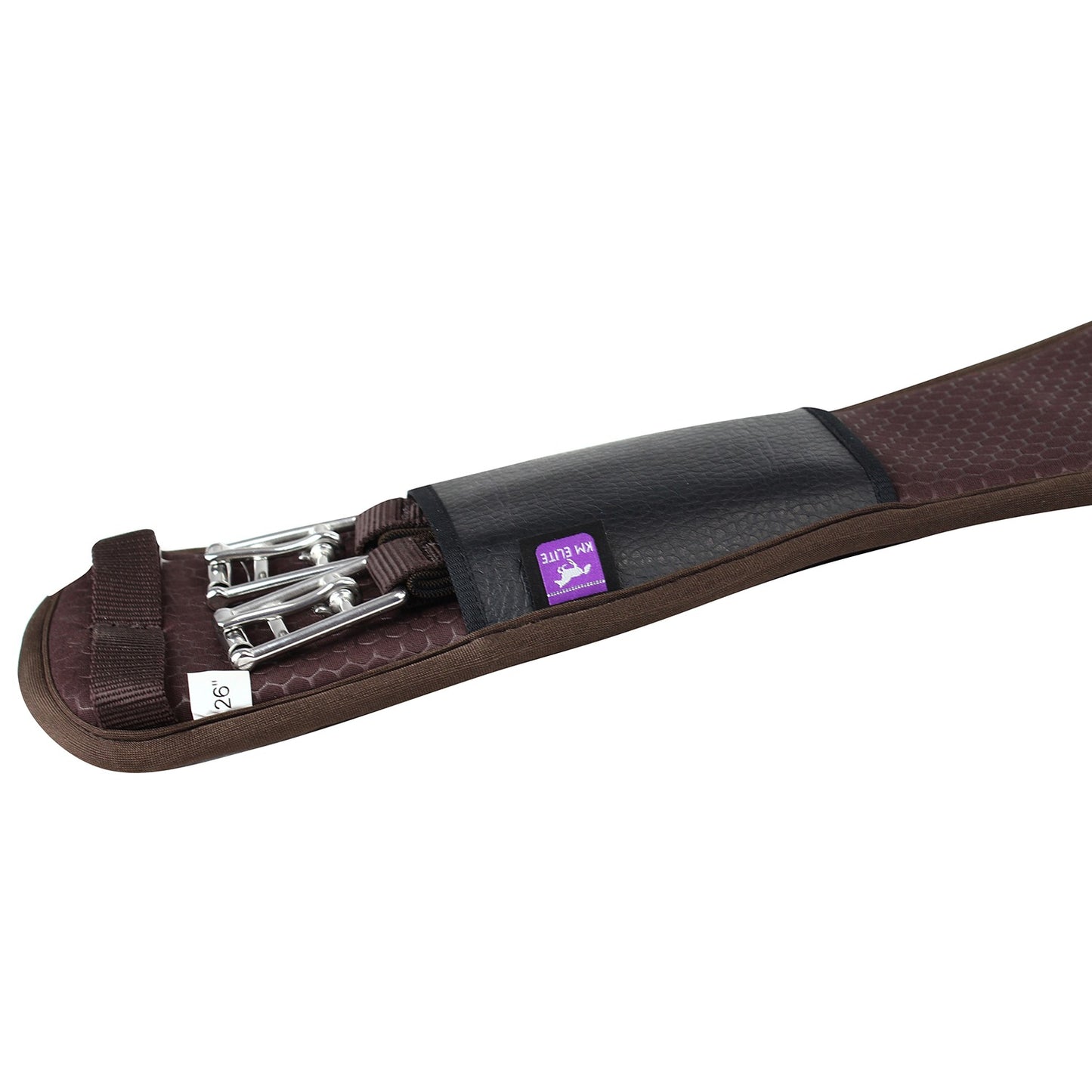KM Elite Memory Foam Dressage Girth - Brown
