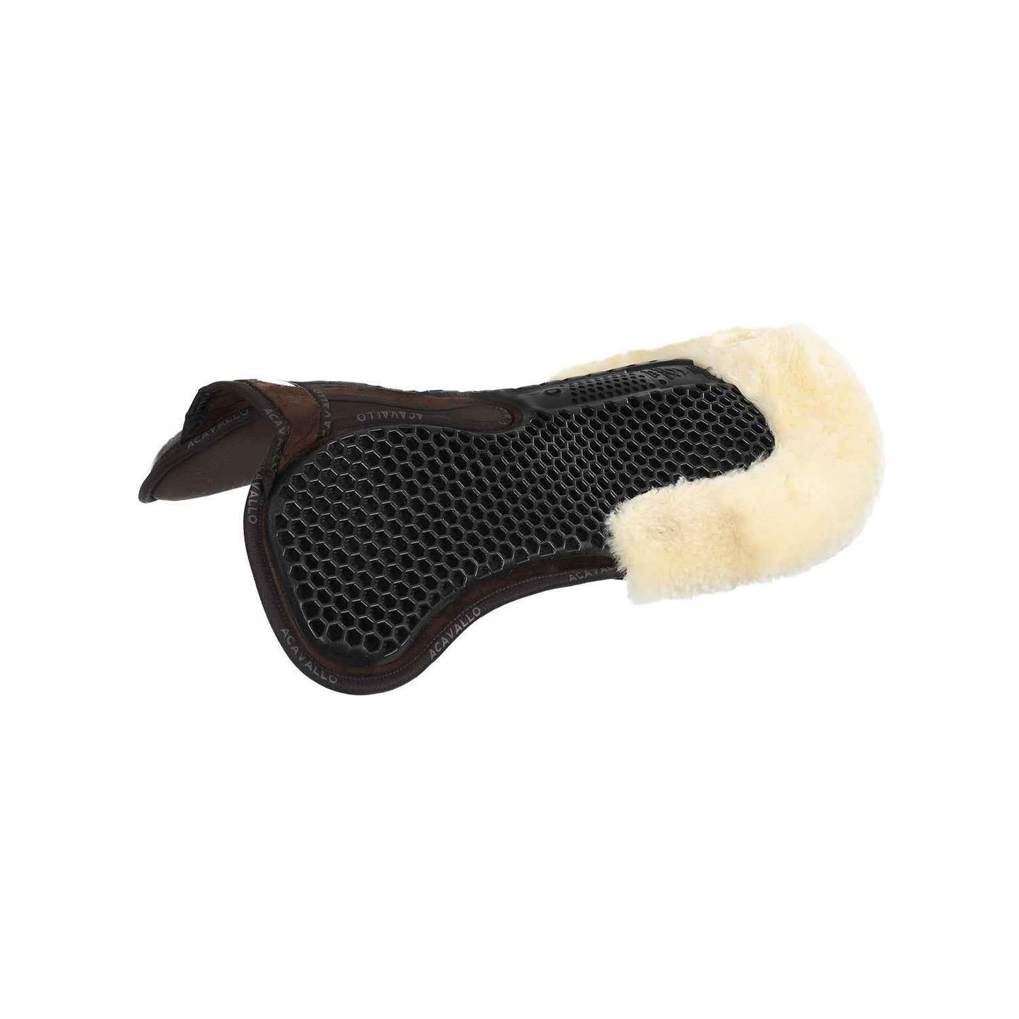Acavallo Pad MF-S WFS Suede Rear Sheepskin Hexagonal Gel Flat - Brown/Natural
