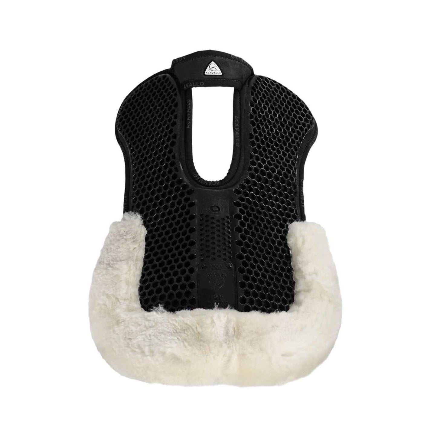 Acavallo Pad MF-S WFS Suede Rear Sheepskin Hexagonal Gel Flat - Black/Natural