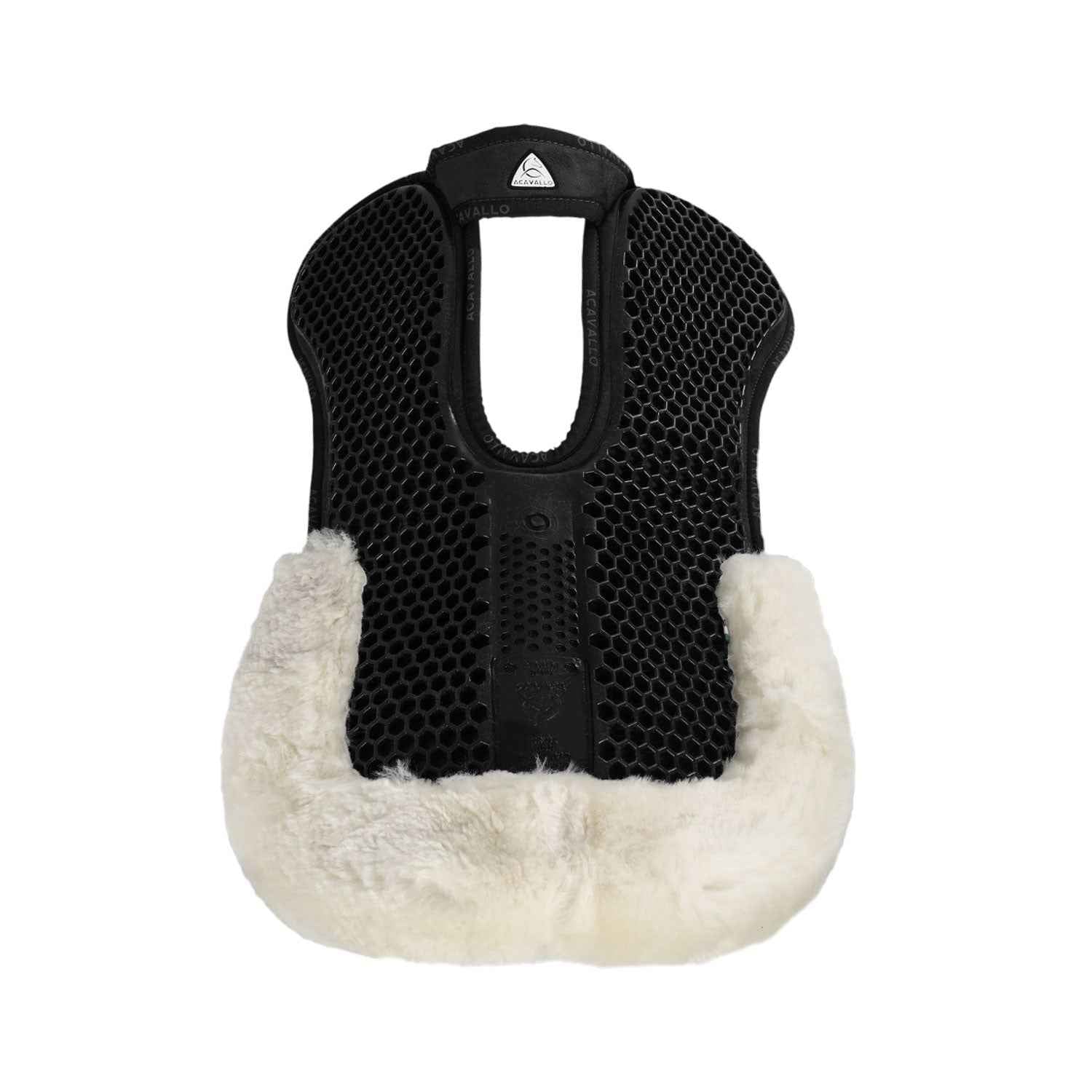 Acavallo Pad MF-S WFS Suede Rear Sheepskin Hexagonal Gel Flat - Black/Natural
