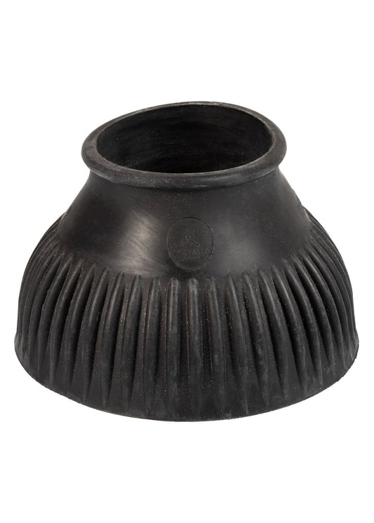 Acavallo Rubber Bell Boots With Logo (Sold In Pairs) - Black - N P Equestrian & Pet Supplies Ltd