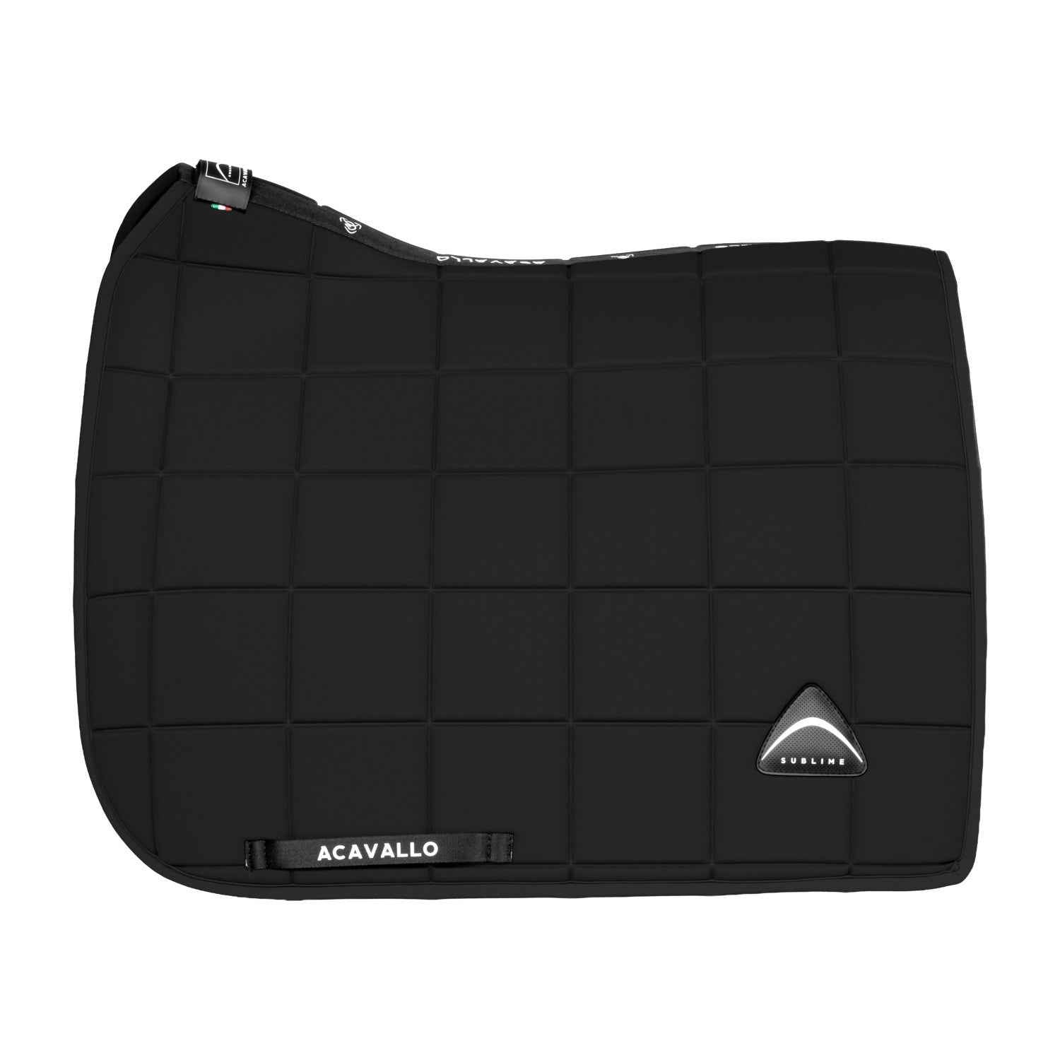 Acavallo Sublime Square Dressage Saddle Pad in Technical Fabric - Black