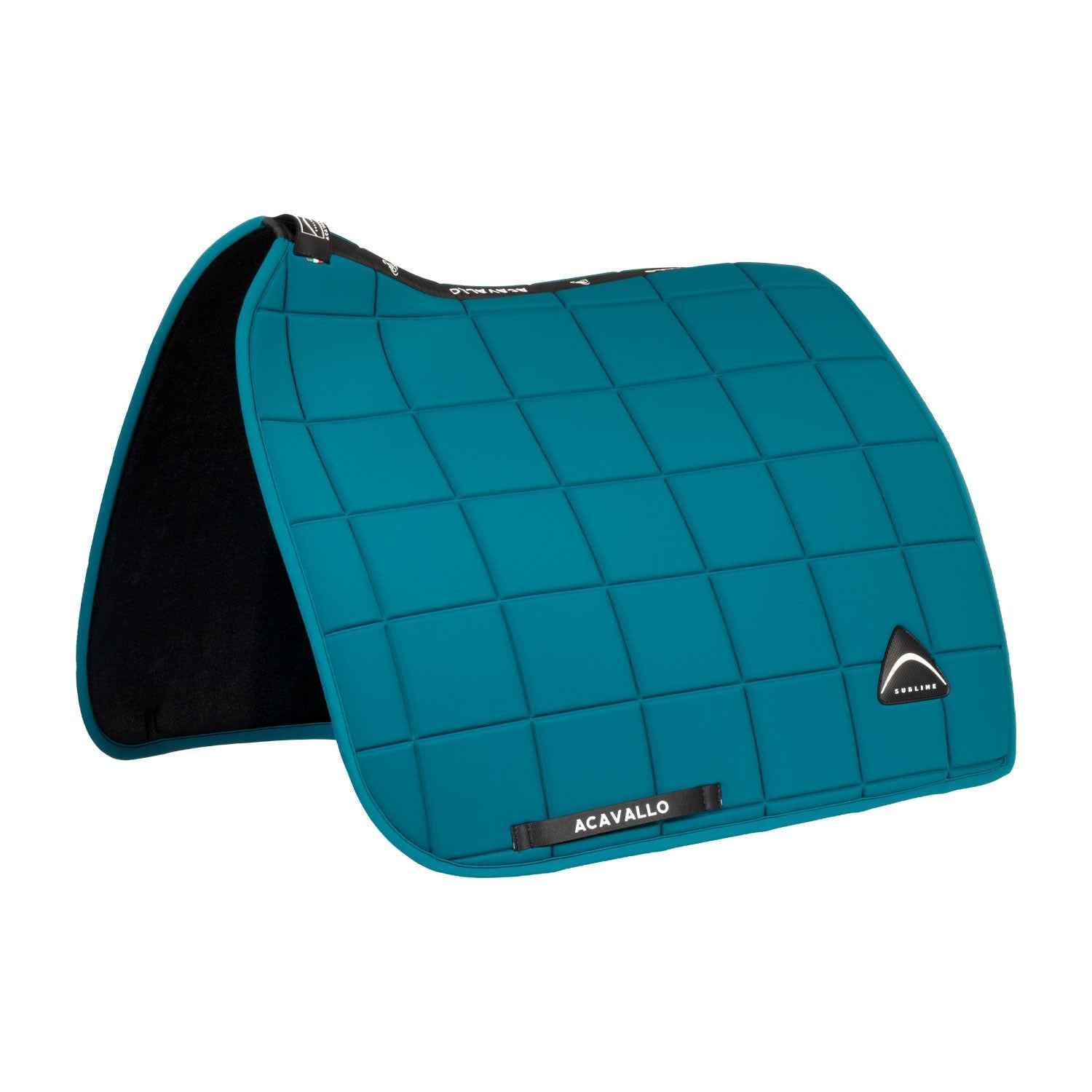 Acavallo Sublime Square Dressage Saddle Pad in Technical Fabric - Petrol