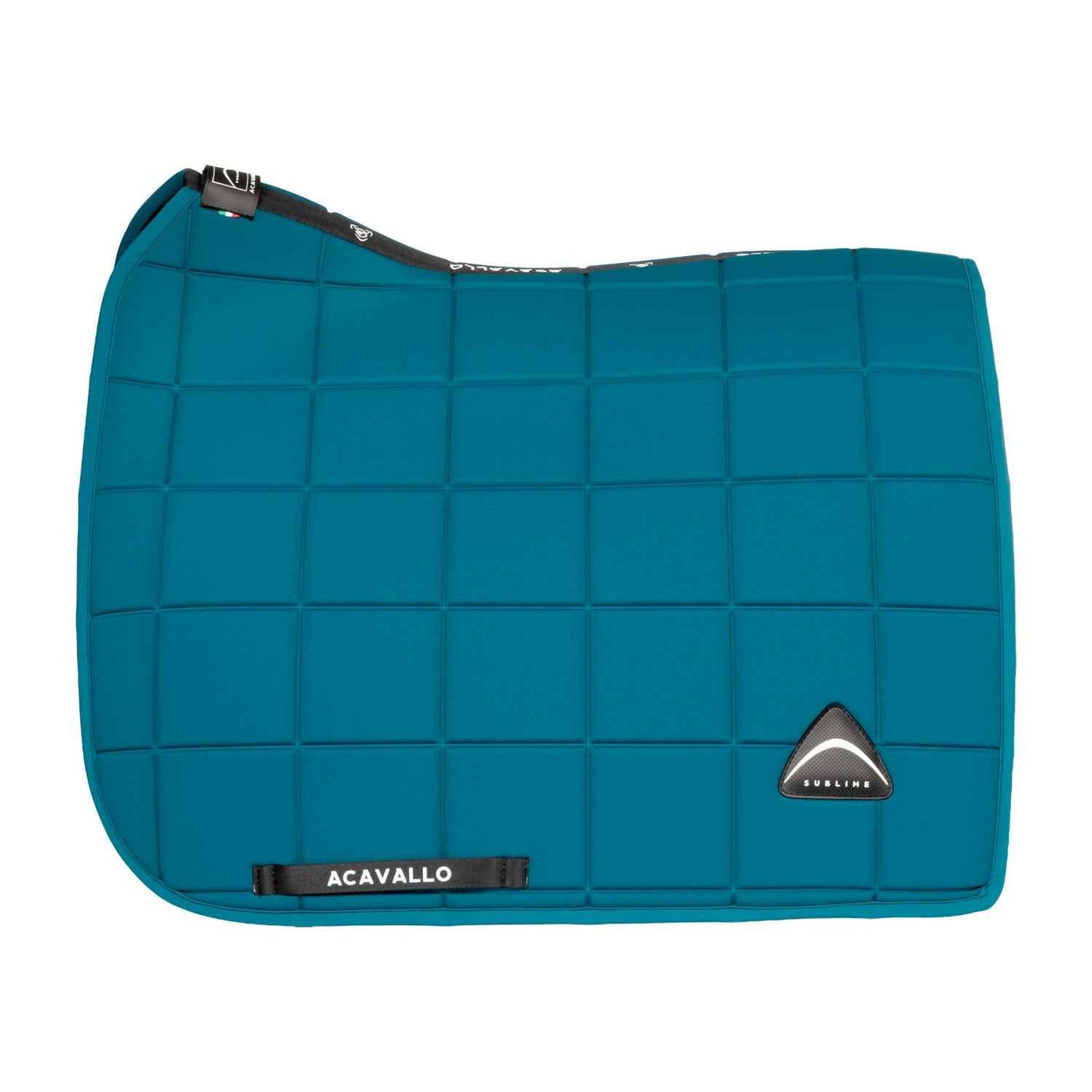 Acavallo Sublime Square Dressage Saddle Pad in Technical Fabric - Petrol