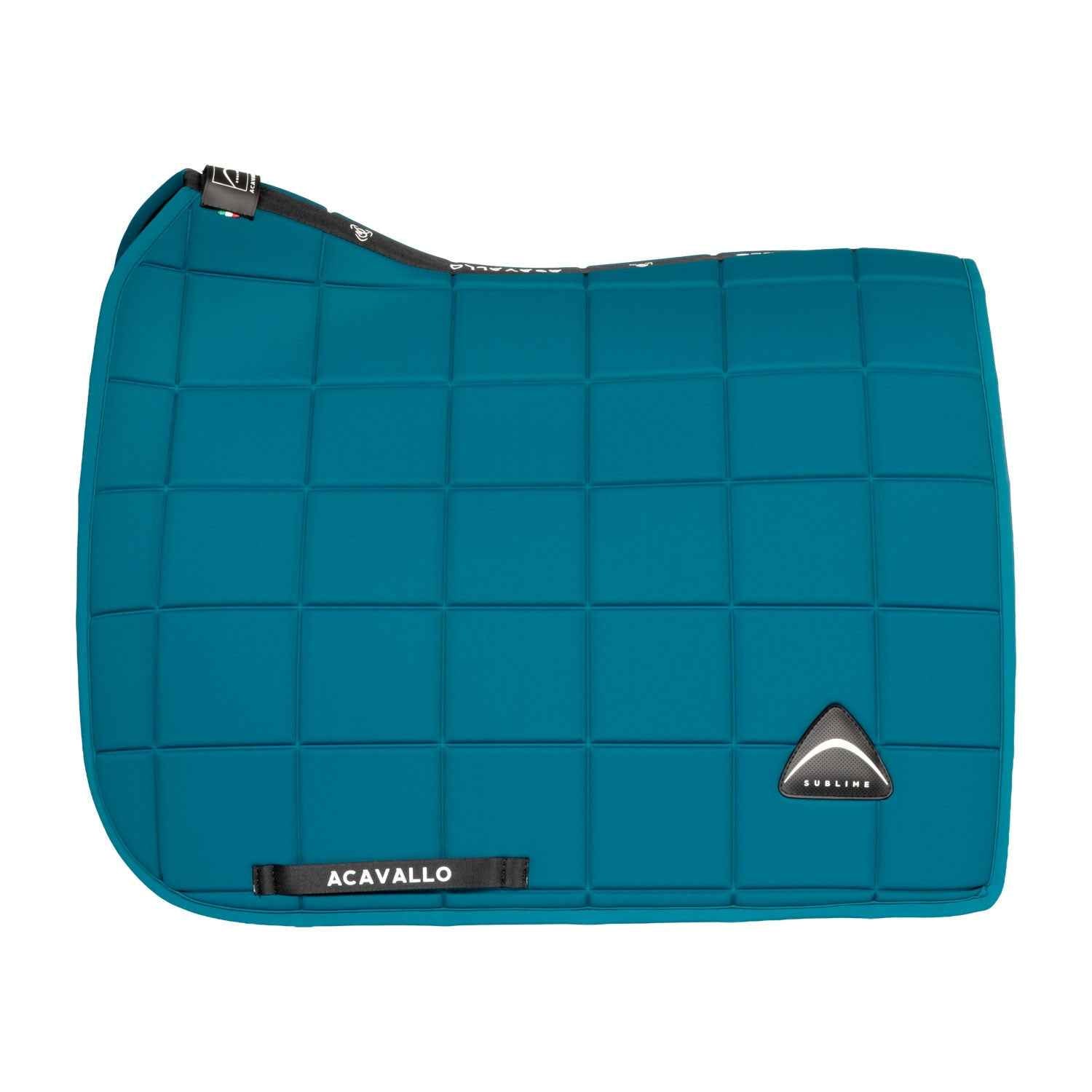 Acavallo Sublime Square Dressage Saddle Pad in Technical Fabric - Petrol