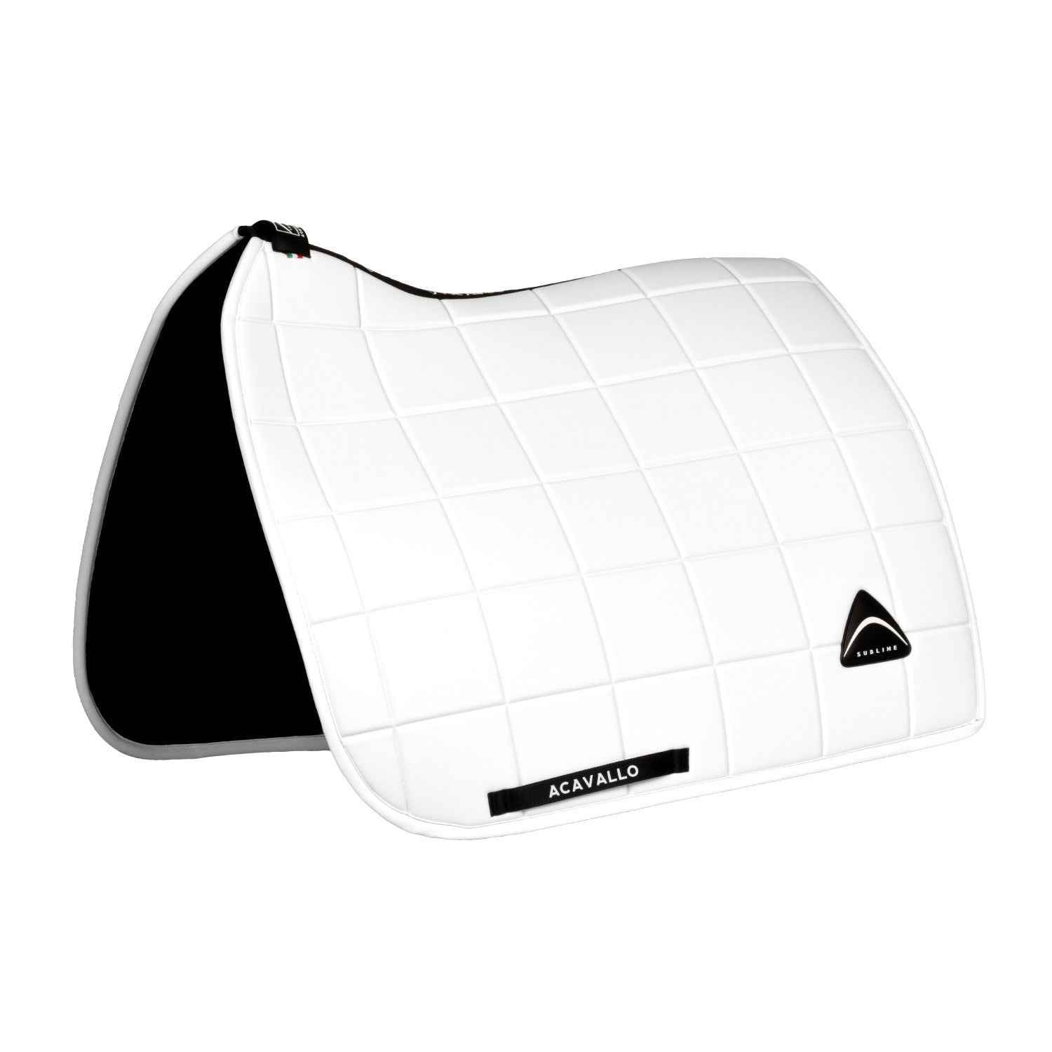 Acavallo Sublime Square Dressage Saddle Pad in Technical Fabric - White