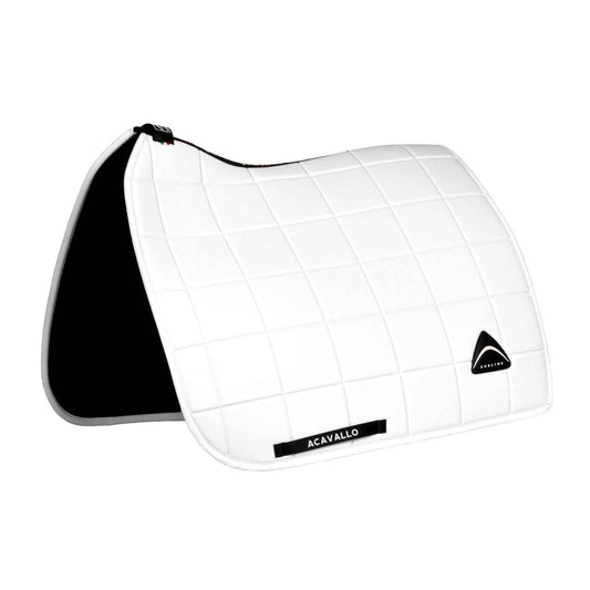 Acavallo Sublime Square Dressage Saddle Pad in Technical Fabric - White