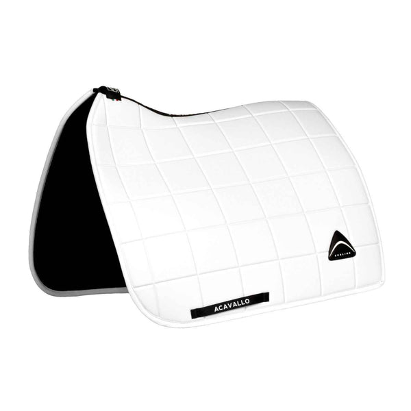 Acavallo Sublime Square Dressage Saddle Pad in Technical Fabric - White