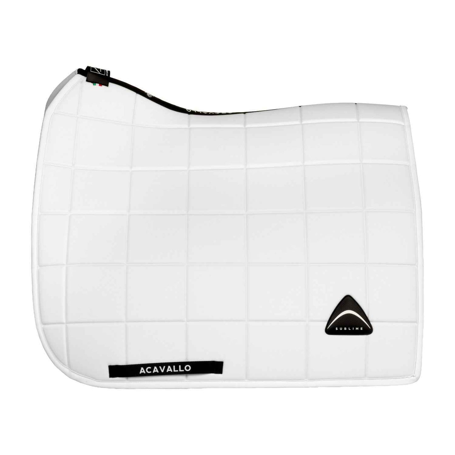 Acavallo Sublime Square Dressage Saddle Pad in Technical Fabric - White