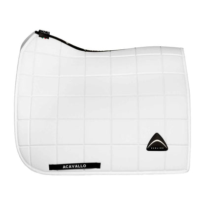 Acavallo Sublime Square Dressage Saddle Pad in Technical Fabric - White