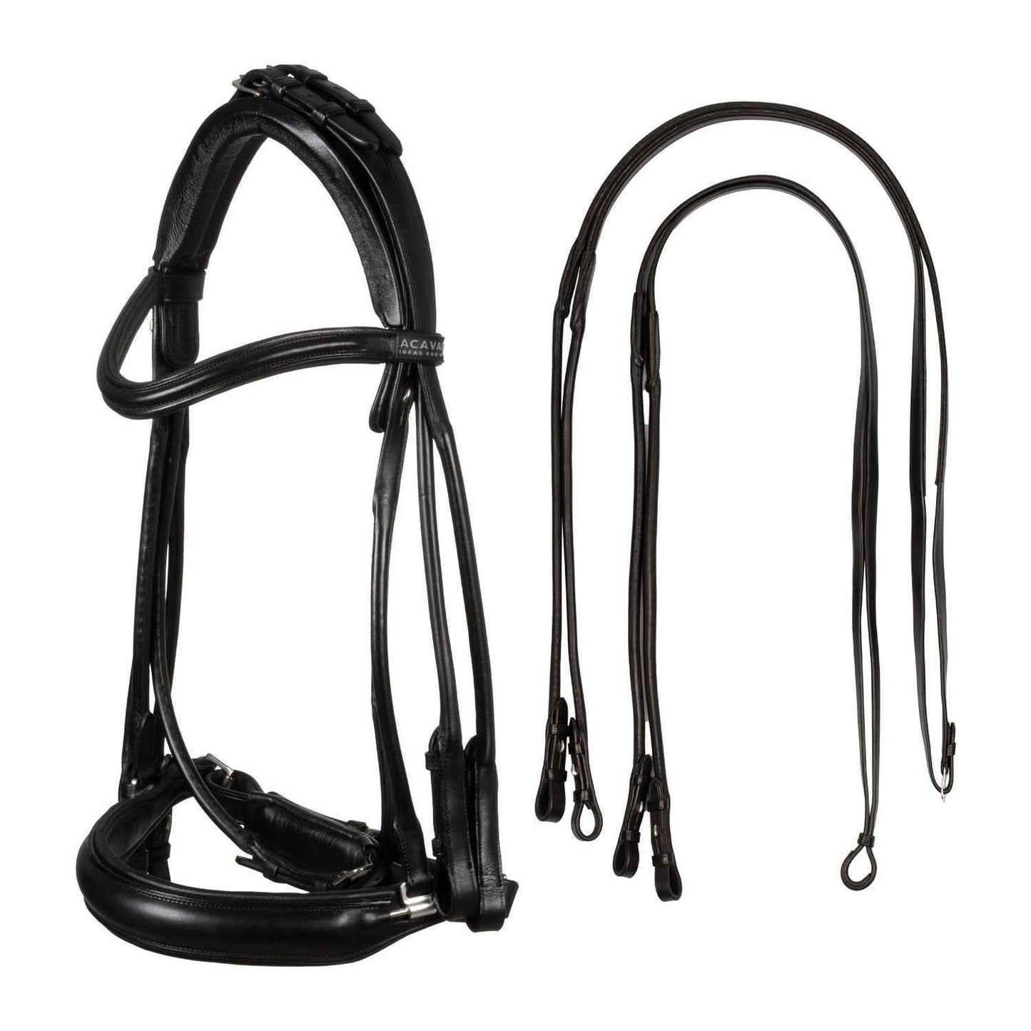 Acavallo Parnaso Double Bridle with Reins - Black