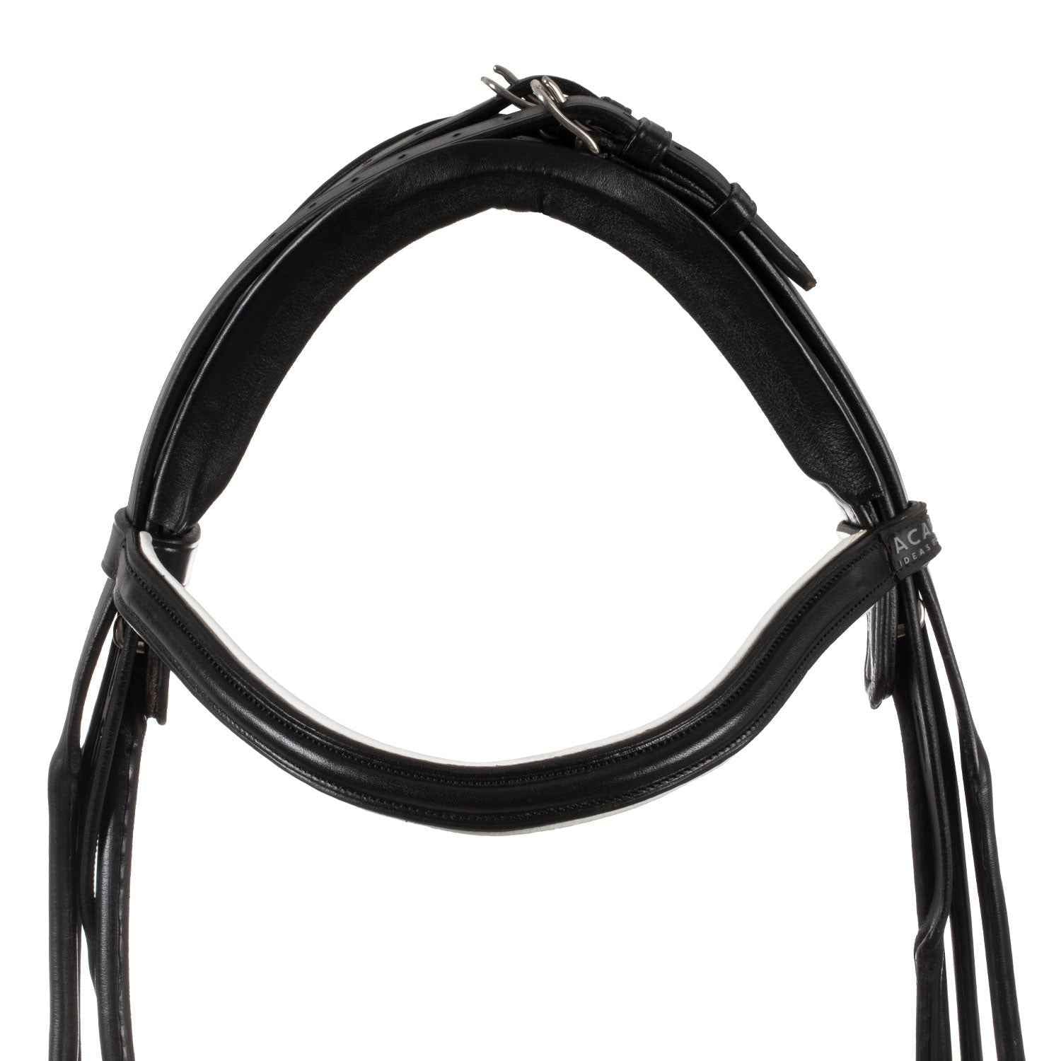 Acavallo Parnaso Double Bridle with Reins - Black/White