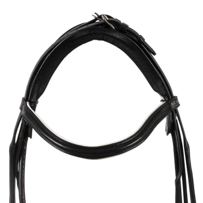 Acavallo Parnaso Double Bridle with Reins - Black/White