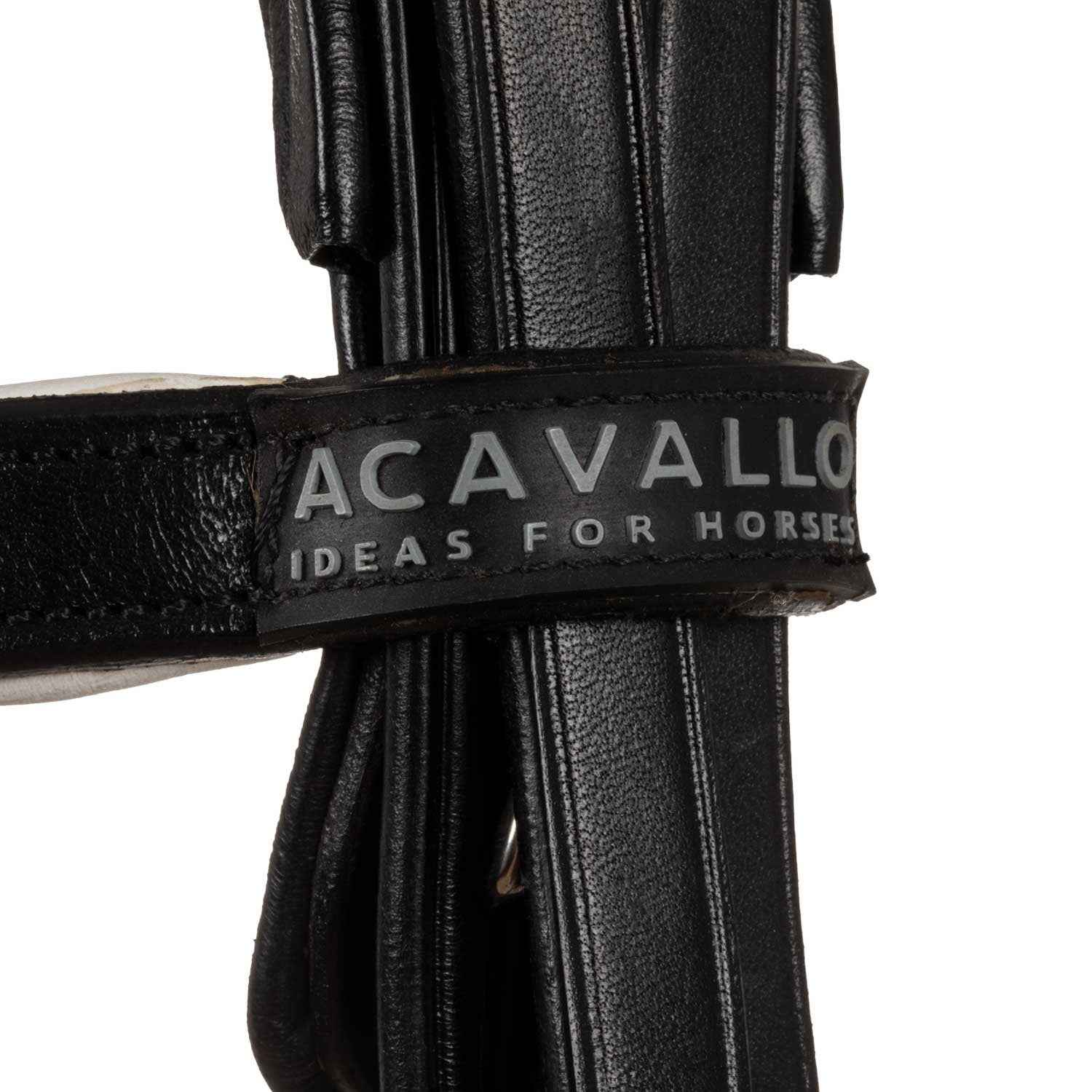 Acavallo Parnaso Double Bridle with Reins - Black/White