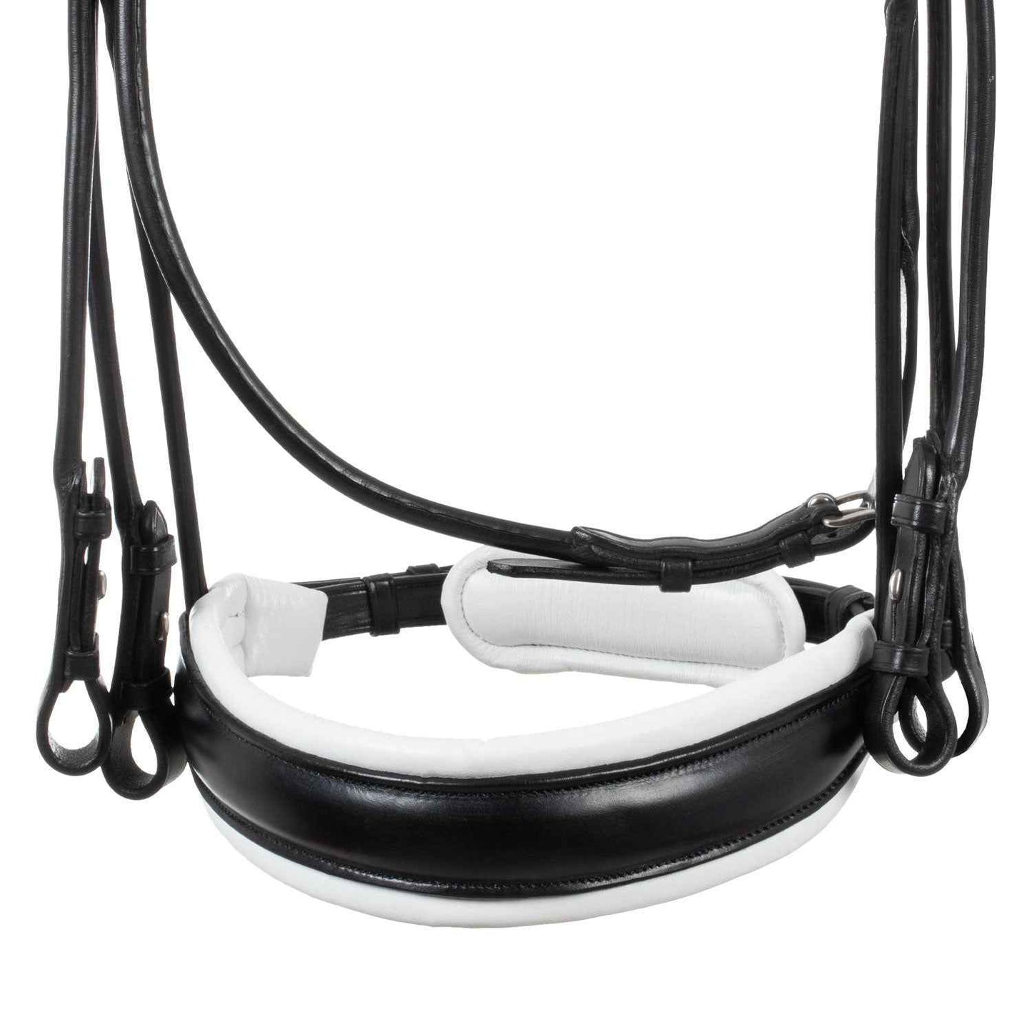 Acavallo Parnaso Double Bridle with Reins - Black/White