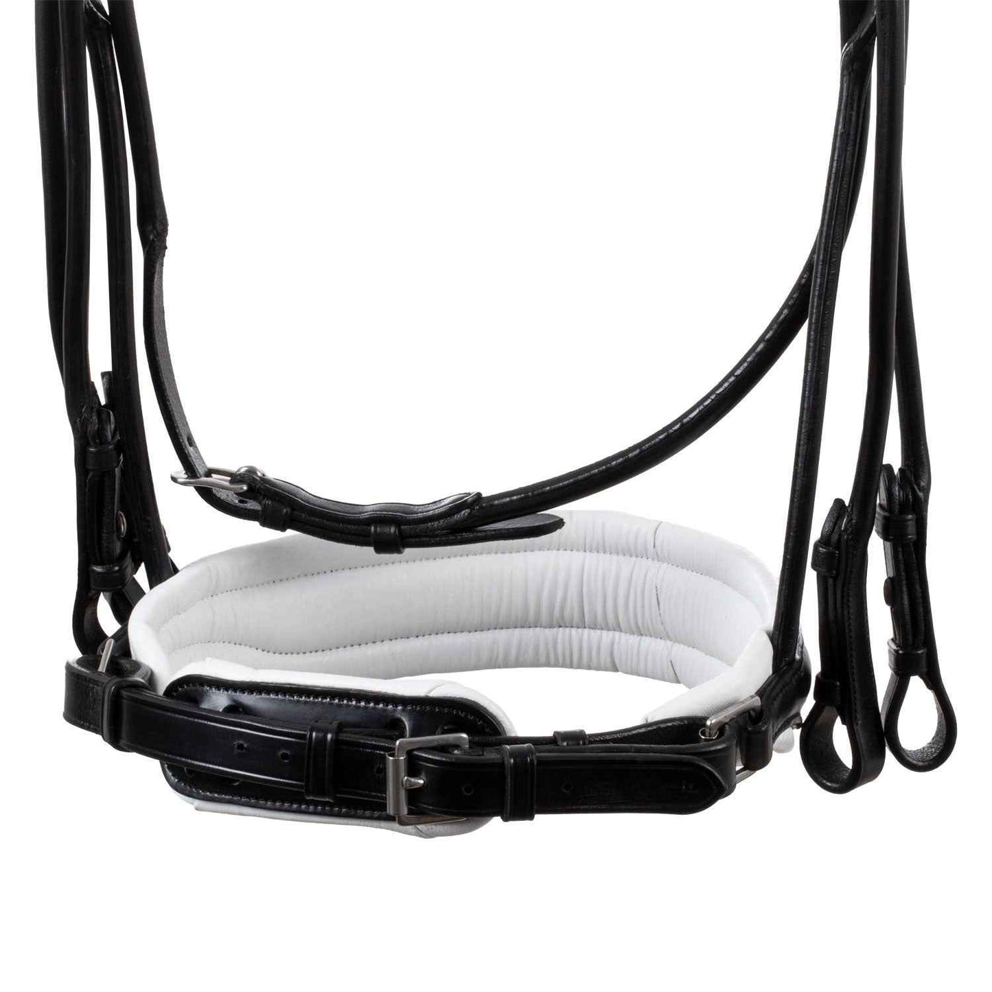 Acavallo Parnaso Double Bridle with Reins - Black/White