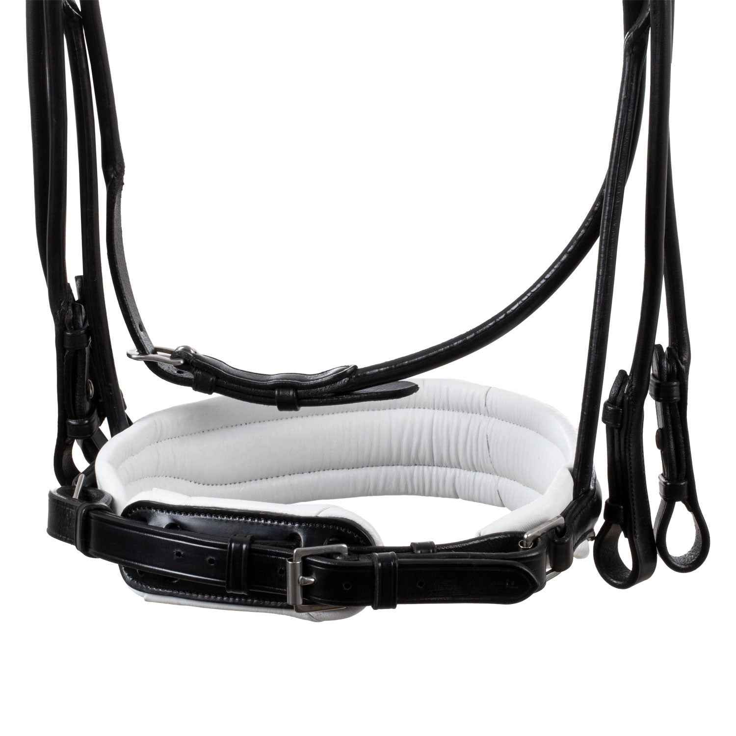 Acavallo Parnaso Double Bridle with Reins - Black/White