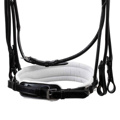 Acavallo Parnaso Double Bridle with Reins - Black/White