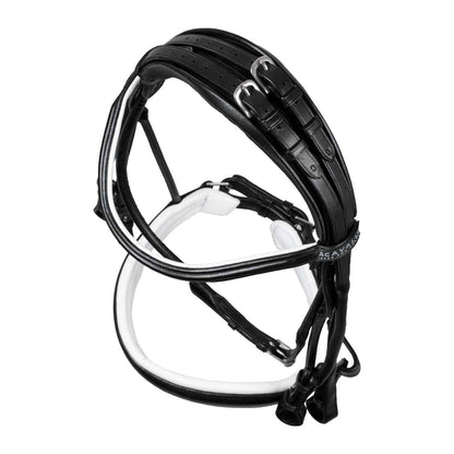 Acavallo Parnaso Double Bridle with Reins - Black/White