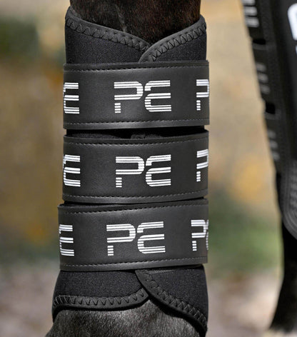 Premier Equine Air Velox Single Locking Brushing Boots Black - N P Equestrian & Pet Supplies Ltd 