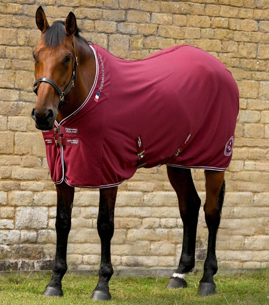 Premier Equine Airtech Horse Cooler Rug Burgundy - N P Equestrian & Pet Supplies Ltd 