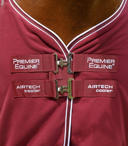 Premier Equine Airtech Horse Cooler Rug Burgundy - N P Equestrian & Pet Supplies Ltd 