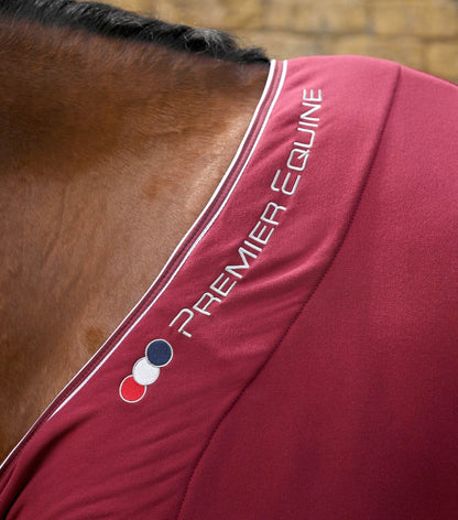 Premier Equine Airtech Horse Cooler Rug Burgundy - N P Equestrian & Pet Supplies Ltd 